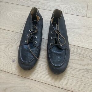 Massimo Dutti Black Leather Loafers